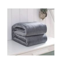 Fleece Throw Fleece Blanket- Dark Grey